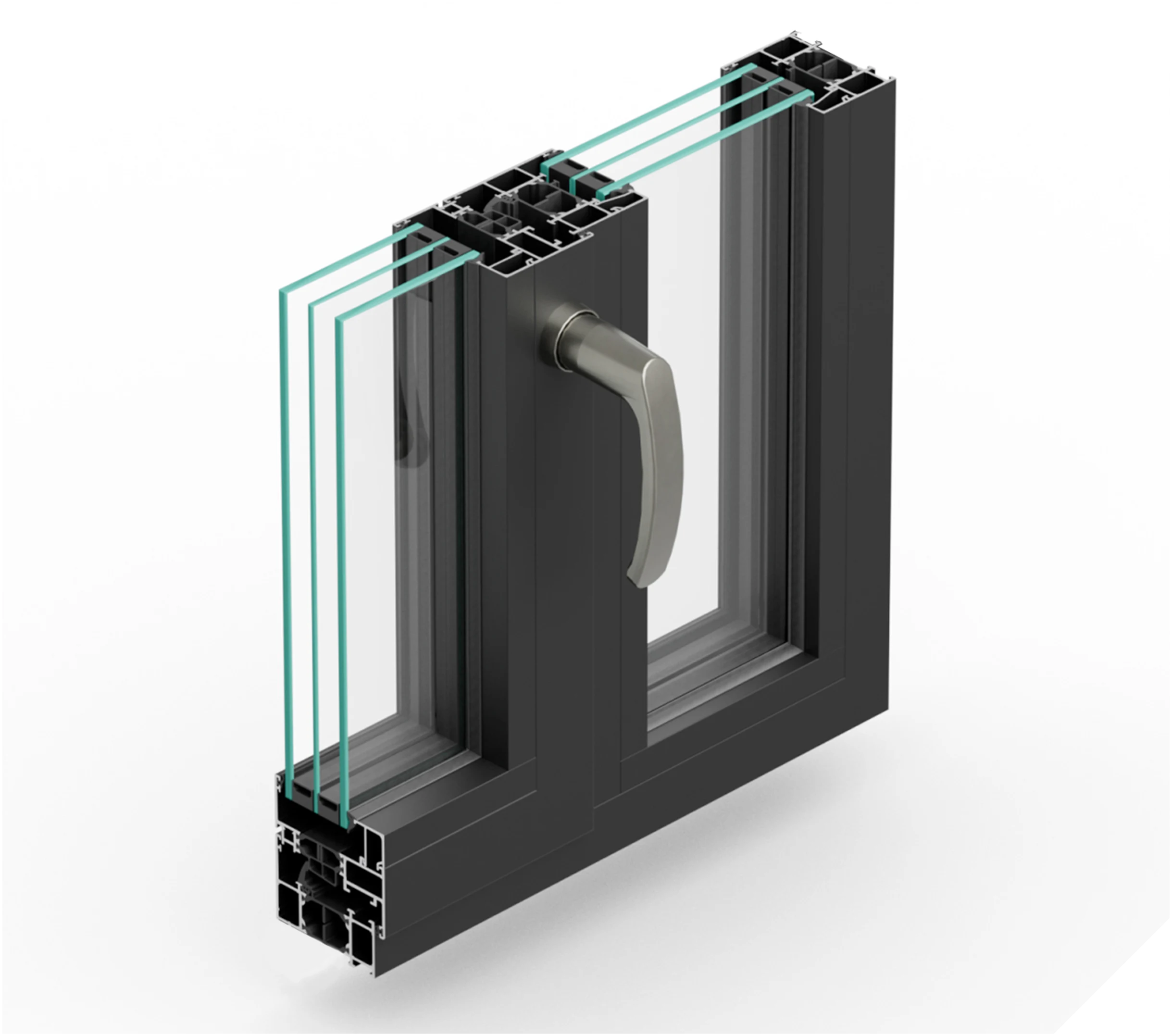 RT 72 Reflex Aluminium Open-In Window